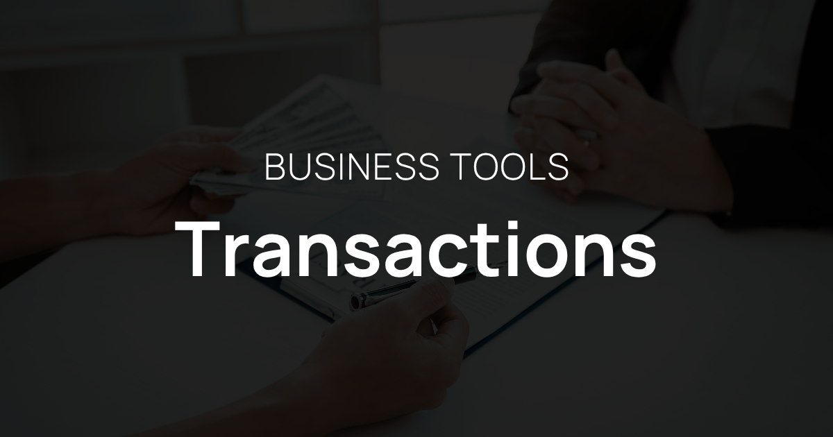 Business Tools: Commercial Transactions